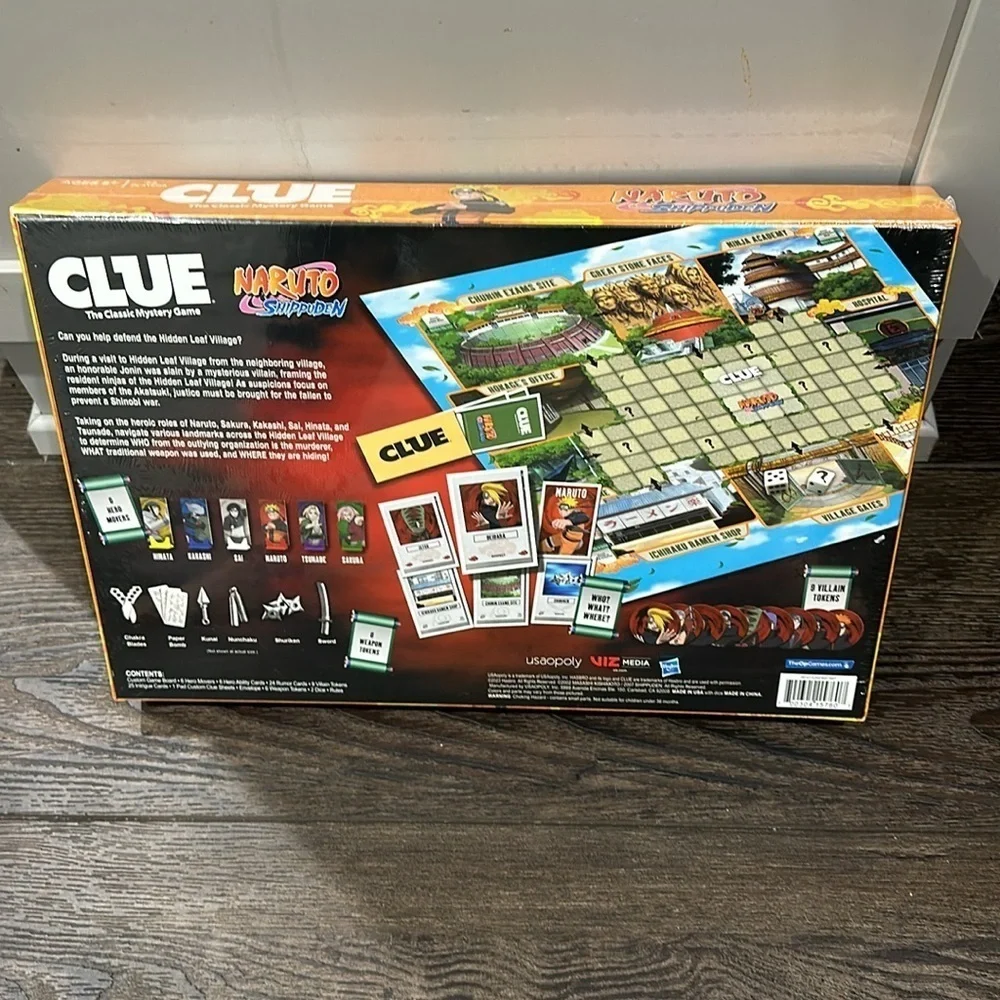 CLUE board game by hasbro Naruto Shippuden Edition! NIB